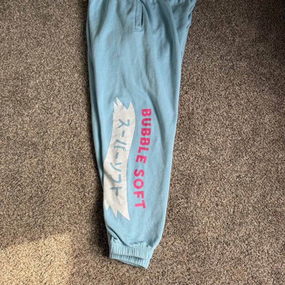 Mens/Unisex Cool Shirtz The Bubblegum Chill Pants, Size XXL, Baby Blue - Picture 5 of 13